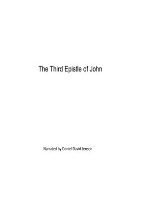 cover image of The Third Epistle of John